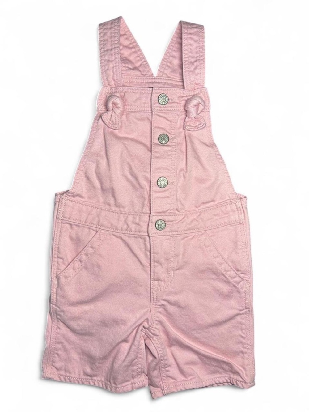 Gap pink denim overalls outfit
